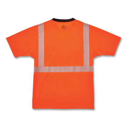 GloWear 8280BK Class 2 Performance T-Shirt with Black Bottom, X-Large, Orange