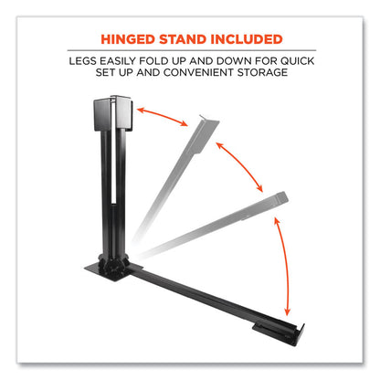 Shax 6199 Lightweight Work Umbrella Stand Kit, 7.5 ft dia x 92" Tall, Polyester/Steel, Lime