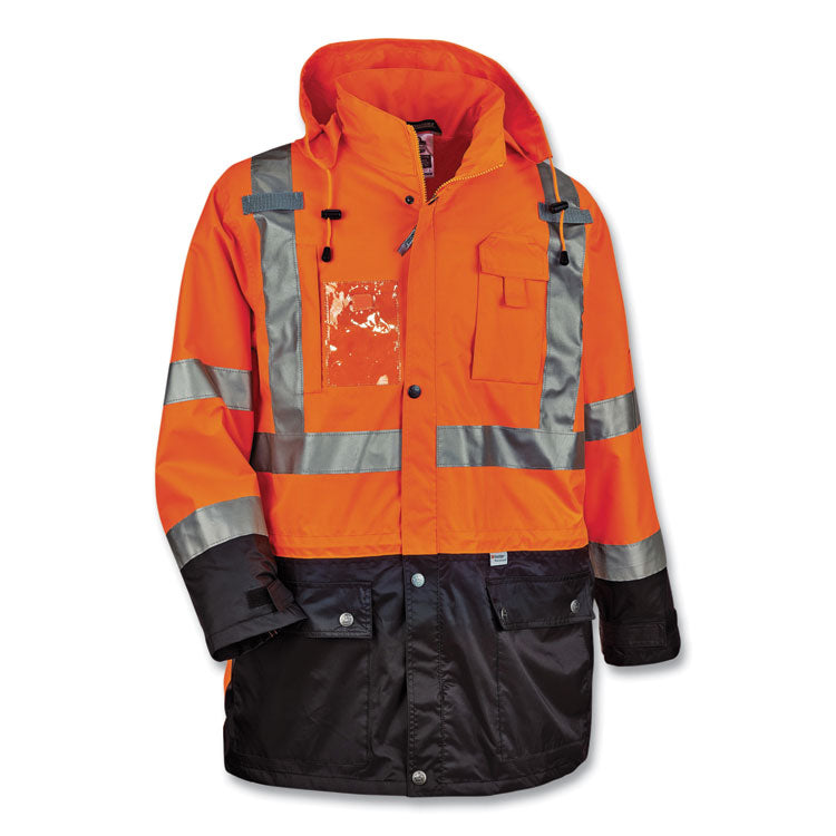 GloWear 8386 Class 3 Hi-Vis Outer Shell Jacket, Polyester, 2X-Large, Orange