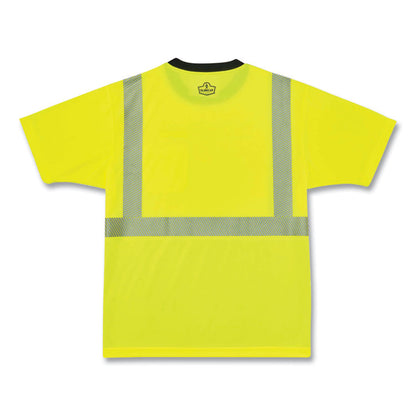 GloWear 8280BK Class 2 Performance T-Shirt with Black Bottom, 5X-Large, Lime