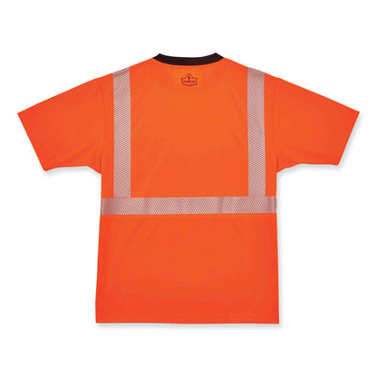 GloWear 8280BK Class 2 Performance T-Shirt with Black Bottom, Medium, Orange