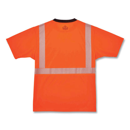 GloWear 8280BK Class 2 Performance T-Shirt with Black Bottom, Small, Orange