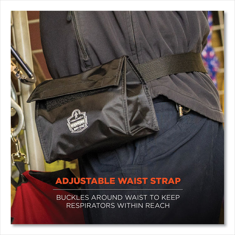 Arsenal 5180 Half Mask Respirator Waist Pack, 8.5 x 3.5 x 6.5, Black