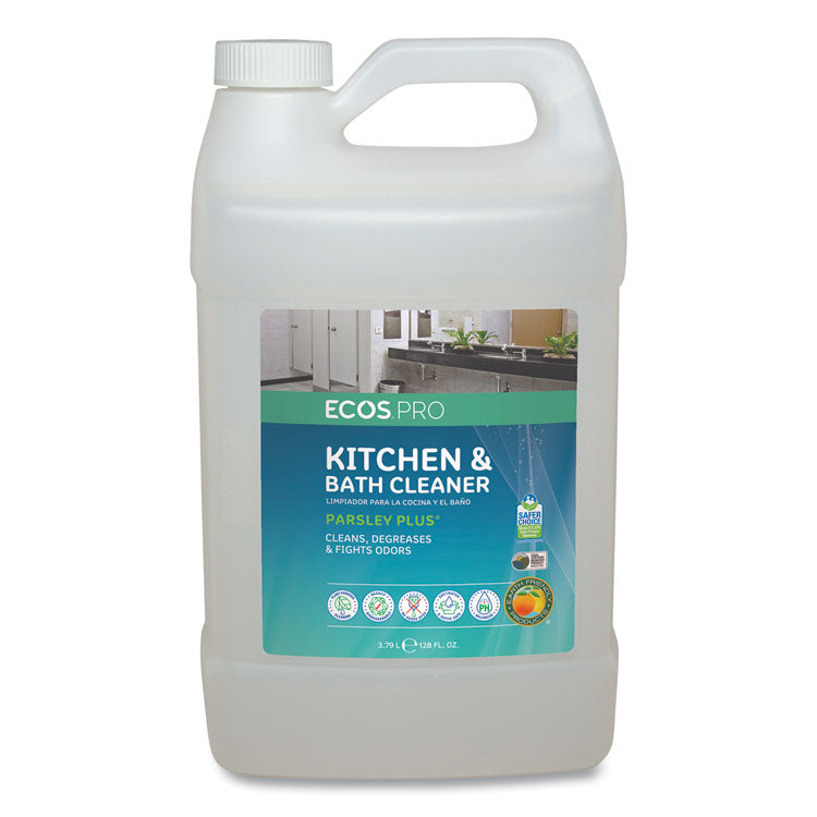 Parsley Plus All-Purpose Kitchen and Bathroom Cleaner, Herbal Scent, 1 gal Bottle