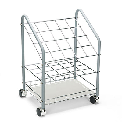Wire Roll/Files, 20 Compartments, 18w x 12.75d x 24.5h, Gray