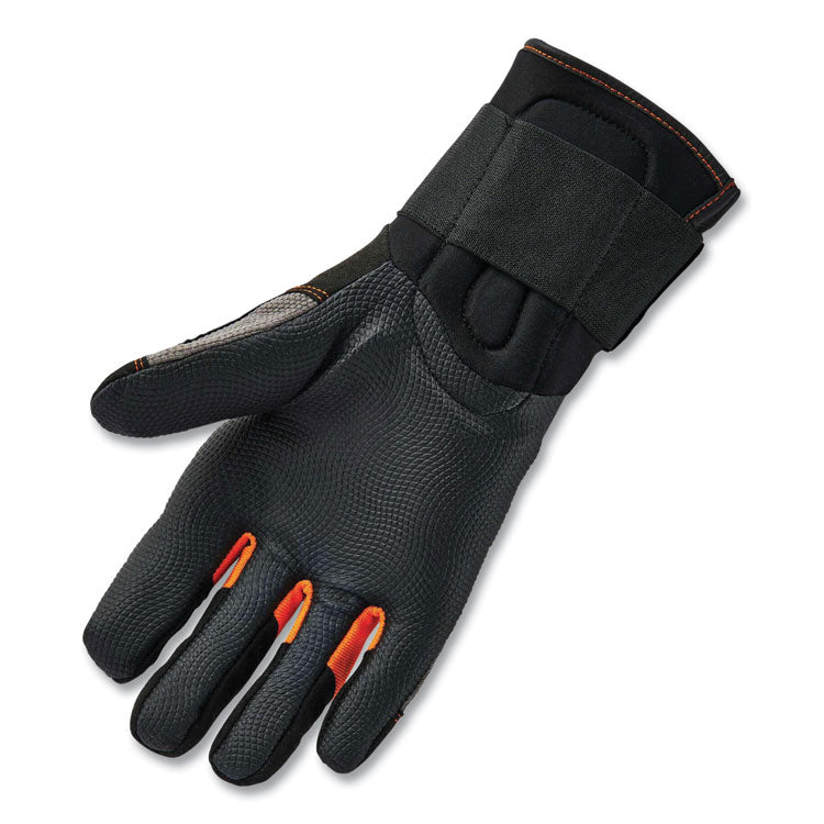 ProFlex 9012 Certified AV Gloves + Wrist Support, EN388: 2121X, 15.5" Long, 2X-Large, Black, Pair