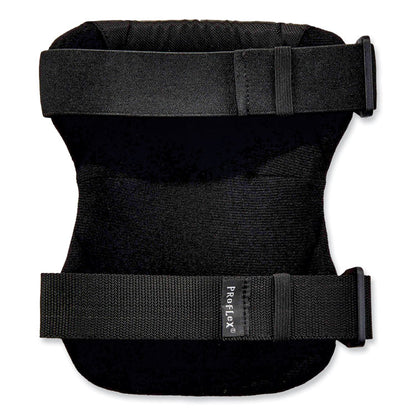 ProFlex 335 Slip-Resistant Rubber Cap Knee Pads, Buckle Closure, One Size Fits Most, Black Cap, Pair