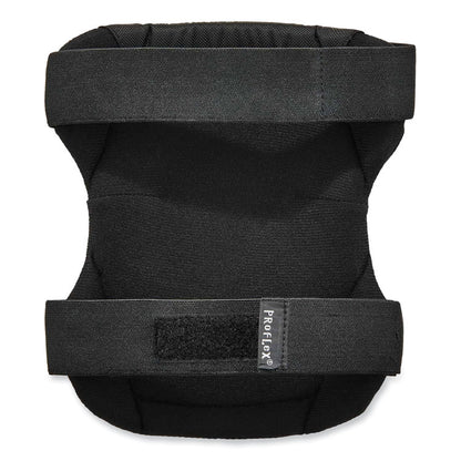 ProFlex 335HL Slip-Resistant Black Rubber Cap Knee Pads, Hook and Loop Closure, Pair