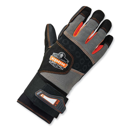 ProFlex 9012 Certified AV Gloves + Wrist Support, EN388: 2121X, 15.5" Long, 2X-Large, Black, Pair