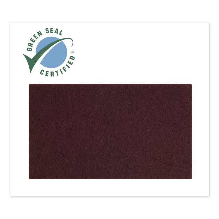 Surface Preparation Pad Plus, 18 x 12, Maroon, 5/Carton