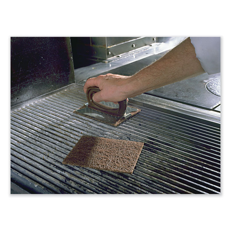 Heavy Duty Griddle Pad, 4.5" x 5.5", 5 mm Thick, Brown, 40/Carton