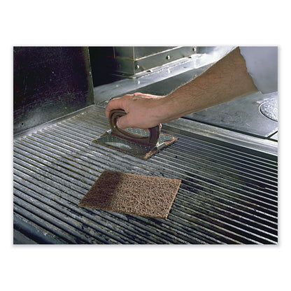 Heavy Duty Griddle Pad, 4.5" x 5.5", 5 mm Thick, Brown, 40/Carton