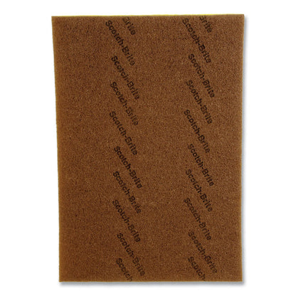 Clean and Shine Pad, 20 x 14, Brown/Yellow, 5/Carton