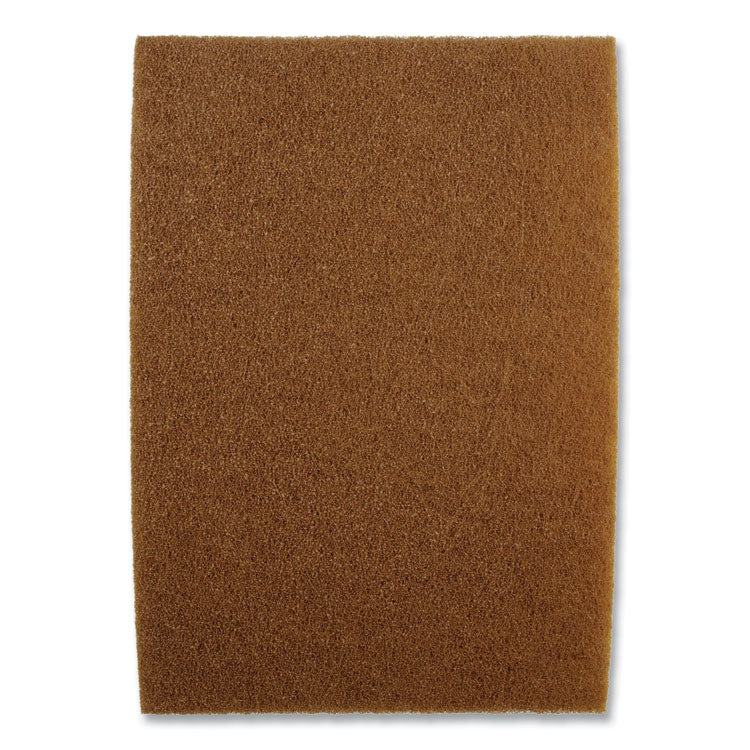 Clean and Shine Pad, 20 x 14, Brown/Yellow, 5/Carton