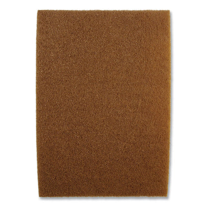 Clean and Shine Pad, 20 x 14, Brown/Yellow, 5/Carton
