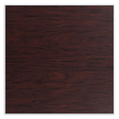 Cafe Table, 36w x 36d x 30h, Square Top/Round Base, Mahogany Top, Black Base