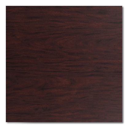 Cafe Table, 36" Diameter x 30h, Round Top/X-Base, Mahogany Top, Gray Base