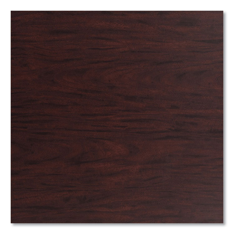 Cafe Table, 36" Diameter x 42h, Round Top/X-Base, Mahogany Top, Gray Base