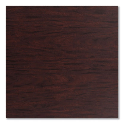 Cafe Table, 36w x 36d x 30h, Square Top/X-Base, Mahogany Top, Gray Base