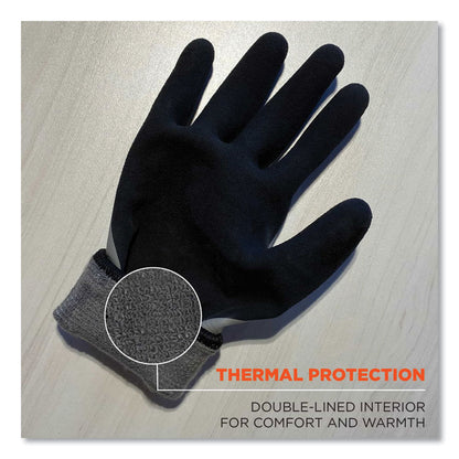 ProFlex 7501 Coated Waterproof Winter Gloves, EN388: 2131X, 10" Long, Small, Gray, Pair