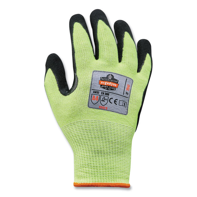 ProFlex 7041-CASE ANSI A4 Nitrile Coated CR Gloves, EN388: 4X42D, 11" Long, X-Large, Lime, 144 Pairs/Carton