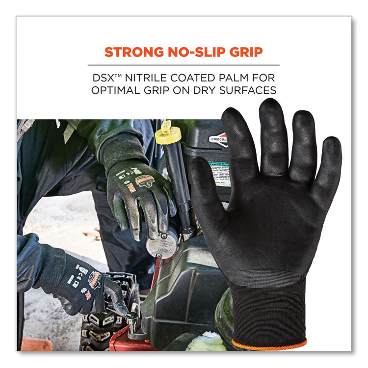 ProFlex 7001 Nitrile-Coated Gloves, EN388: 4121X, 8.5" Long, Medium, Black, Pair