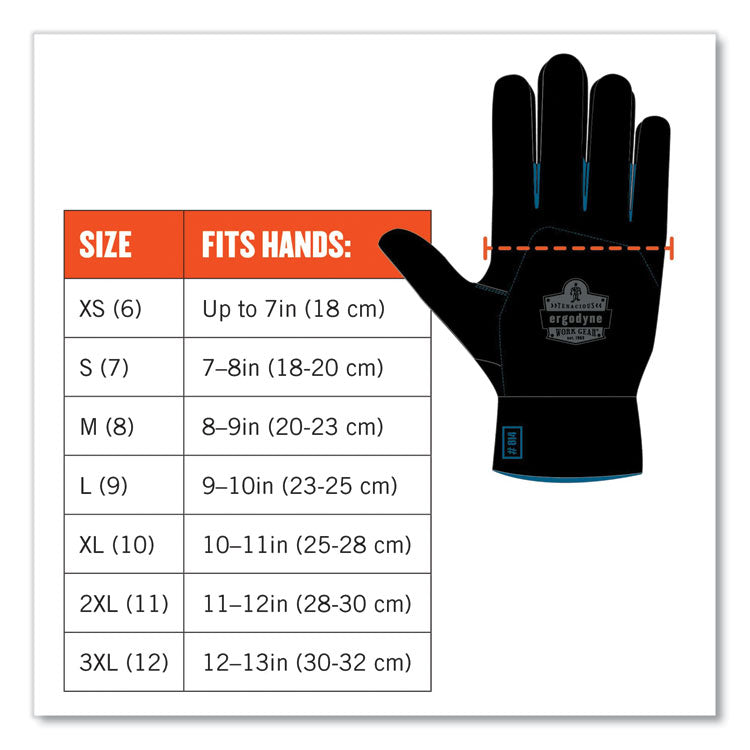 ProFlex 7501-CASE Coated Waterproof Winter Gloves, EN388: 2131X, 10.5" Long, Large, Gray, 144 Pairs/Carton