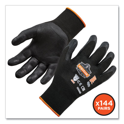 ProFlex 7001-CASE Nitrile Coated Gloves, EN388: 4121X, 9.25" Long, 2X-Large, Black, 144 Pairs/Carton