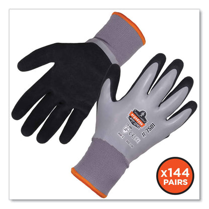 ProFlex 7501-CASE Coated Waterproof Winter Gloves, EN388: 2131X, 10.5" Long, Large, Gray, 144 Pairs/Carton