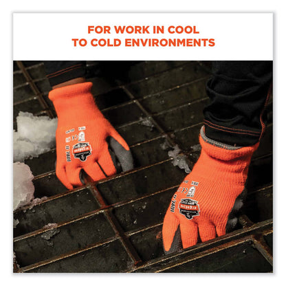 ProFlex 7401-CASE Coated Lightweight Winter Gloves, EN388: 2131X, 11" Long, X-Large, Orange, 144 Pairs/Carton