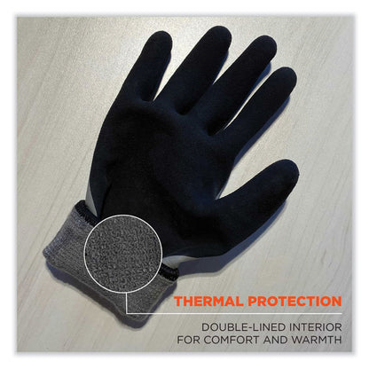 ProFlex 7501-CASE Coated Waterproof Winter Gloves, EN388: 2131X, 11" Long, X-Large, Gray, 144 Pairs/Carton
