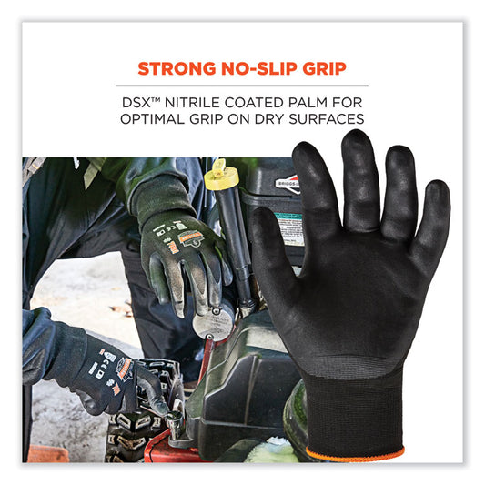 ProFlex 7001 Nitrile-Coated Gloves, EN388: 4121X, 9.25" Long, 2X-Large, Black, Pair