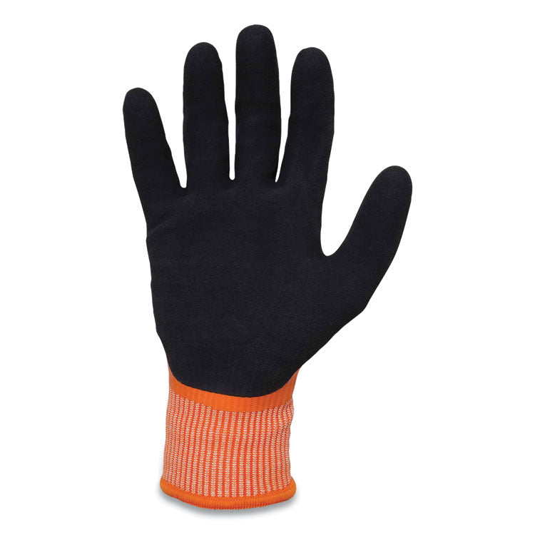 ProFlex 7551-CASE ANSI A5 Coated Waterproof CR Gloves, EN388: 4X43E, 10" Long, Small, Orange, 144 Pairs/Carton