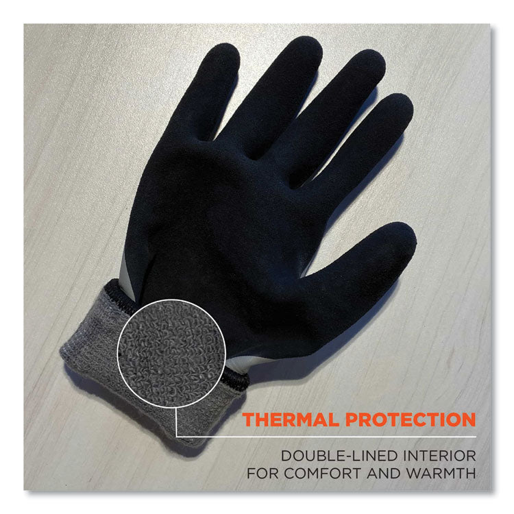 ProFlex 7501-CASE Coated Waterproof Winter Gloves, EN388: 2131X, 10" Long, Small, Gray, 144 Pairs/Carton
