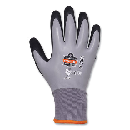 ProFlex 7501-CASE Coated Waterproof Winter Gloves, EN388: 2131X, 10.5" Long, Large, Gray, 144 Pairs/Carton