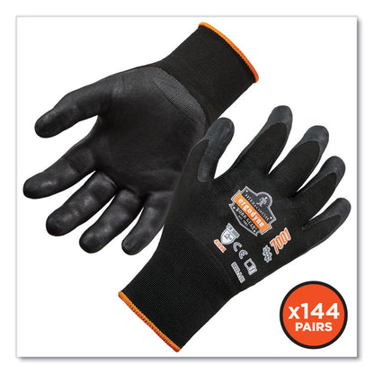 ProFlex 7001-CASE Nitrile Coated Gloves, EN388: 4121X, 9.25" Long, X-Large, Black, 144 Pairs/Carton