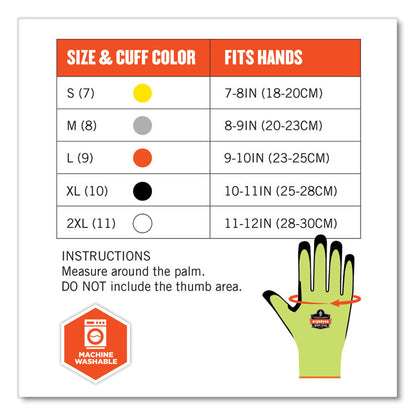 ProFlex 7041-CASE ANSI A4 Nitrile Coated CR Gloves, EN388: 4X42D, 10" Long, Medium, Lime, 144 Pairs/Carton