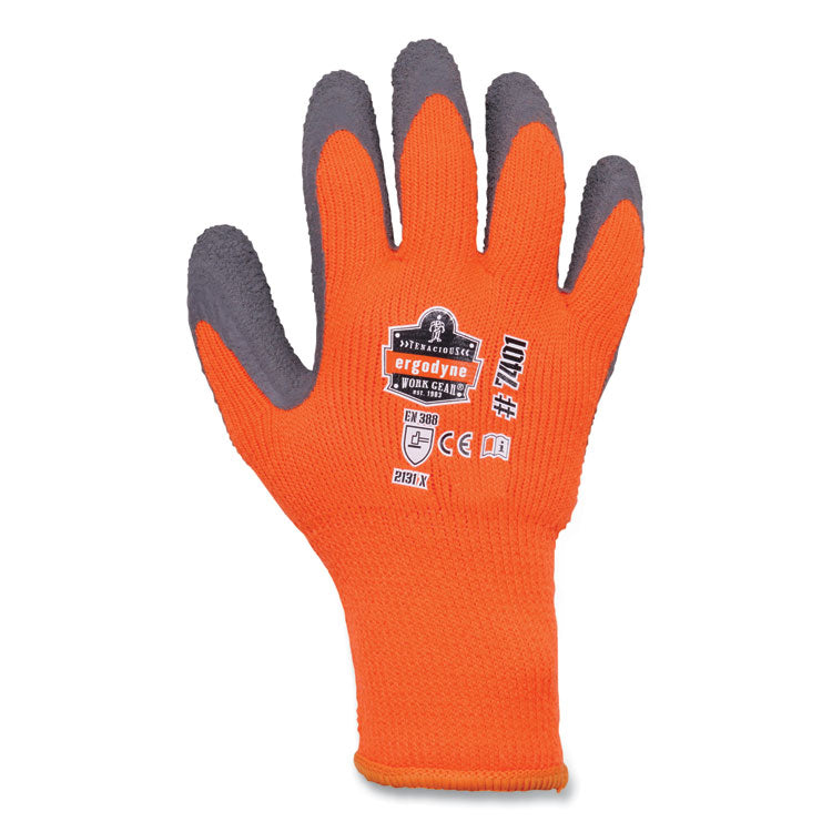 ProFlex 7401-CASE Coated Lightweight Winter Gloves, EN388: 2131X, 11" Long, 2X-Large, Orange, 144 Pairs/Carton