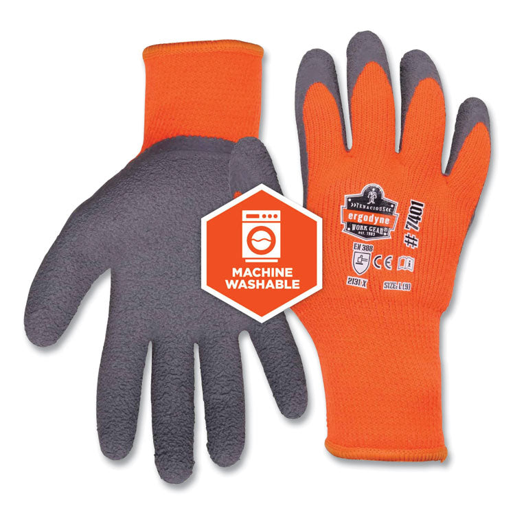 ProFlex 7401-CASE Coated Lightweight Winter Gloves, EN388: 2131X, 11" Long, 2X-Large, Orange, 144 Pairs/Carton
