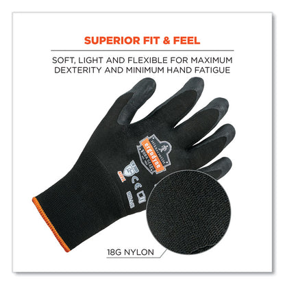 ProFlex 7001-CASE Nitrile Coated Gloves, EN388: 4121X, 9.25" Long, X-Large, Black, 144 Pairs/Carton