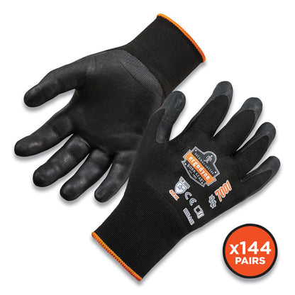 ProFlex 7001-CASE Nitrile Coated Gloves, EN388: 4121X, 8.5" Long, Medium, Black, 144 Pairs/Carton