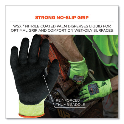 ProFlex 7041-CASE ANSI A4 Nitrile Coated CR Gloves, EN388: 4X42D, 11" Long, X-Large, Lime, 144 Pairs/Carton