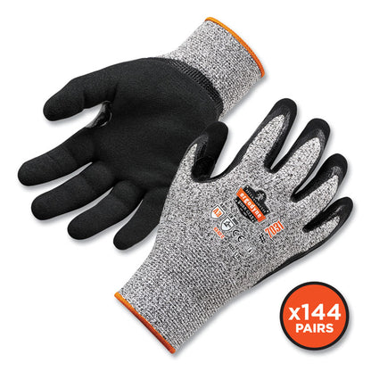 ProFlex 7031-CASE ANSI A3 Nitrile-Coated CR Gloves, EN388: 4X42C, 9.5" Long, Medium, Gray, 144 Pairs/Carton