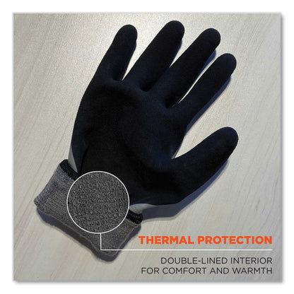 ProFlex 7501-CASE Coated Waterproof Winter Gloves, EN388: 2131X, 11" Long, 2X-Large, Gray, 144 Pairs/Carton