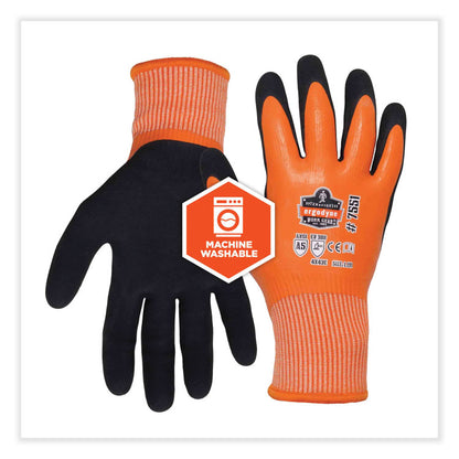 ProFlex 7551-CASE ANSI A5 Coated Waterproof CR Gloves, EN388: 4X43E, 11" Long, 2X-Large, Orange, 144 Pairs/Carton