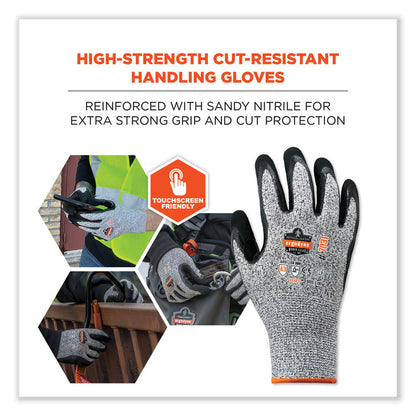 ProFlex 7031 ANSI A3 Nitrile-Coated CR Gloves, EN388: 4X42C, 9.5" Long, Small, Gray, Pair