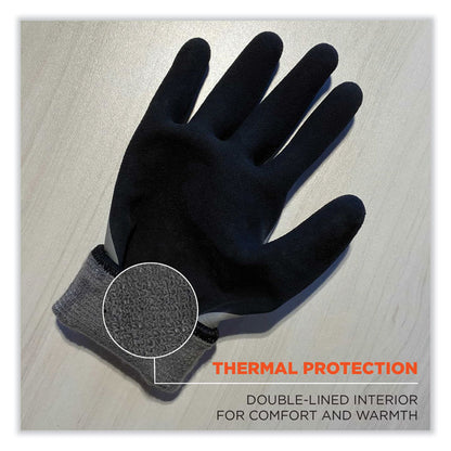 ProFlex 7501-CASE Coated Waterproof Winter Gloves, EN388: 2131X, 10.5" Long, Large, Gray, 144 Pairs/Carton