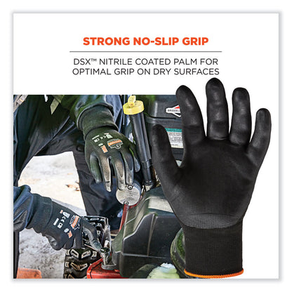 ProFlex 7001 Nitrile-Coated Gloves, EN388: 4121X, 8.25" Long, Small, Black, Pair