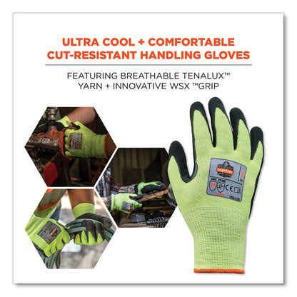ProFlex 7041 ANSI A4 Nitrile-Coated CR Gloves, EN388: 4X42D, 10" Long, Medium, Lime, Pair
