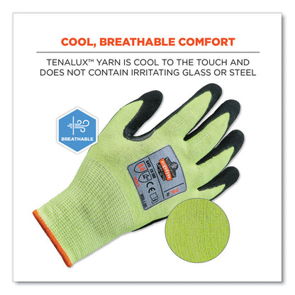 ProFlex 7041 ANSI A4 Nitrile-Coated CR Gloves, EN388: 4X42D, 10" Long, Medium, Lime, Pair